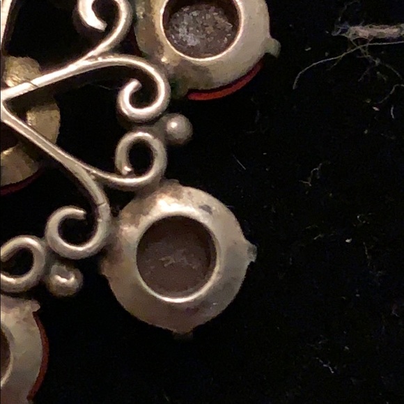 ♣️♠️🟥Vintage silver and carnelian pendant - Picture 5 of 10